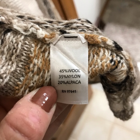 J. Jill Nordic Knit Open Front Draped Cardigan - Picture 9 of 10